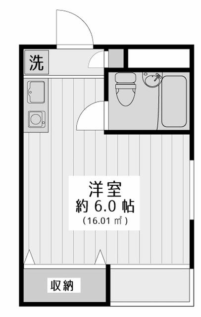 ソレイユ ルヴァンII(ワンルーム/2階)の間取り写真