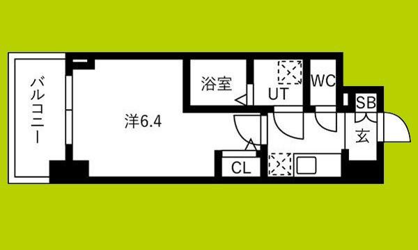 IW RESIDENCE大阪CREST TAPP(1K/5階)の間取り写真