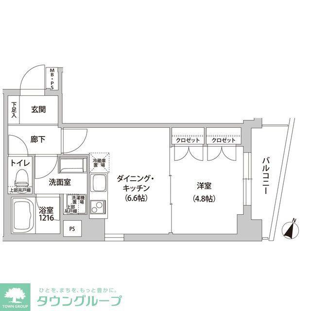 カリス初台(1DK/3階)の間取り写真