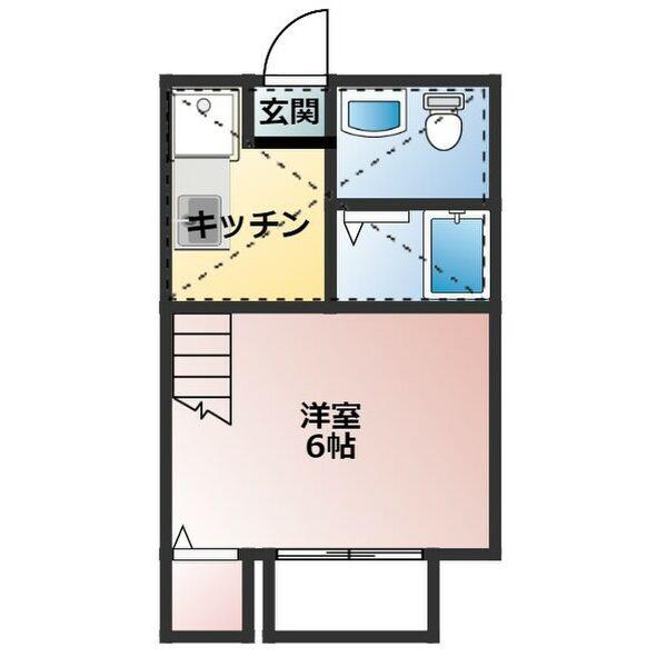 ウィングコート新守山(1SK/2階)の間取り写真