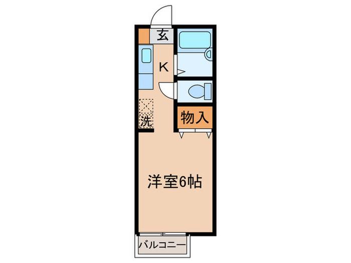 クレスト久我山(1K/2階)の間取り写真