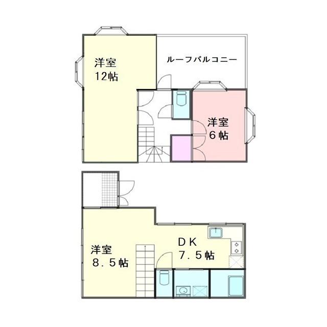 メゾアーク(2LDK/1階)の間取り写真