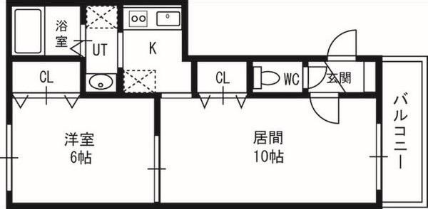 グランドパレス発寒(1LDK/3階)の間取り写真