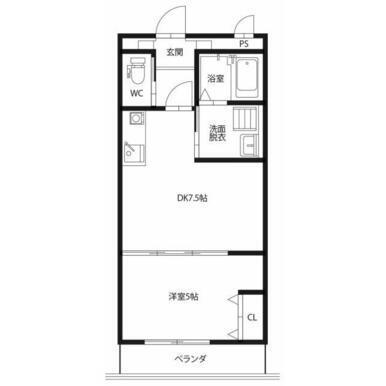 ピース リベルタ KITASAKO C棟(1LDK/3階)の間取り写真