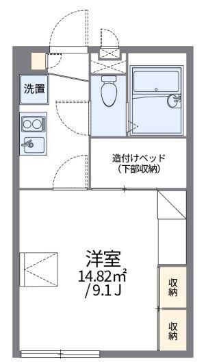 レオパレスサカサガワ(1K/2階)の間取り写真