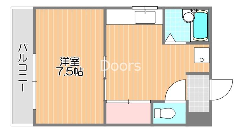 プレアール春日町(1K/5階)の間取り写真