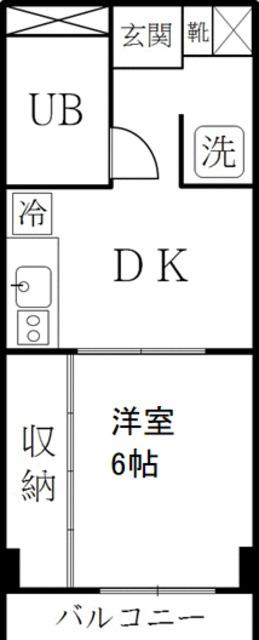 ハイツリヴァ・スター(1DK/3階)の間取り写真