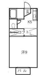 パルコート白石(1K/1階)の間取り写真