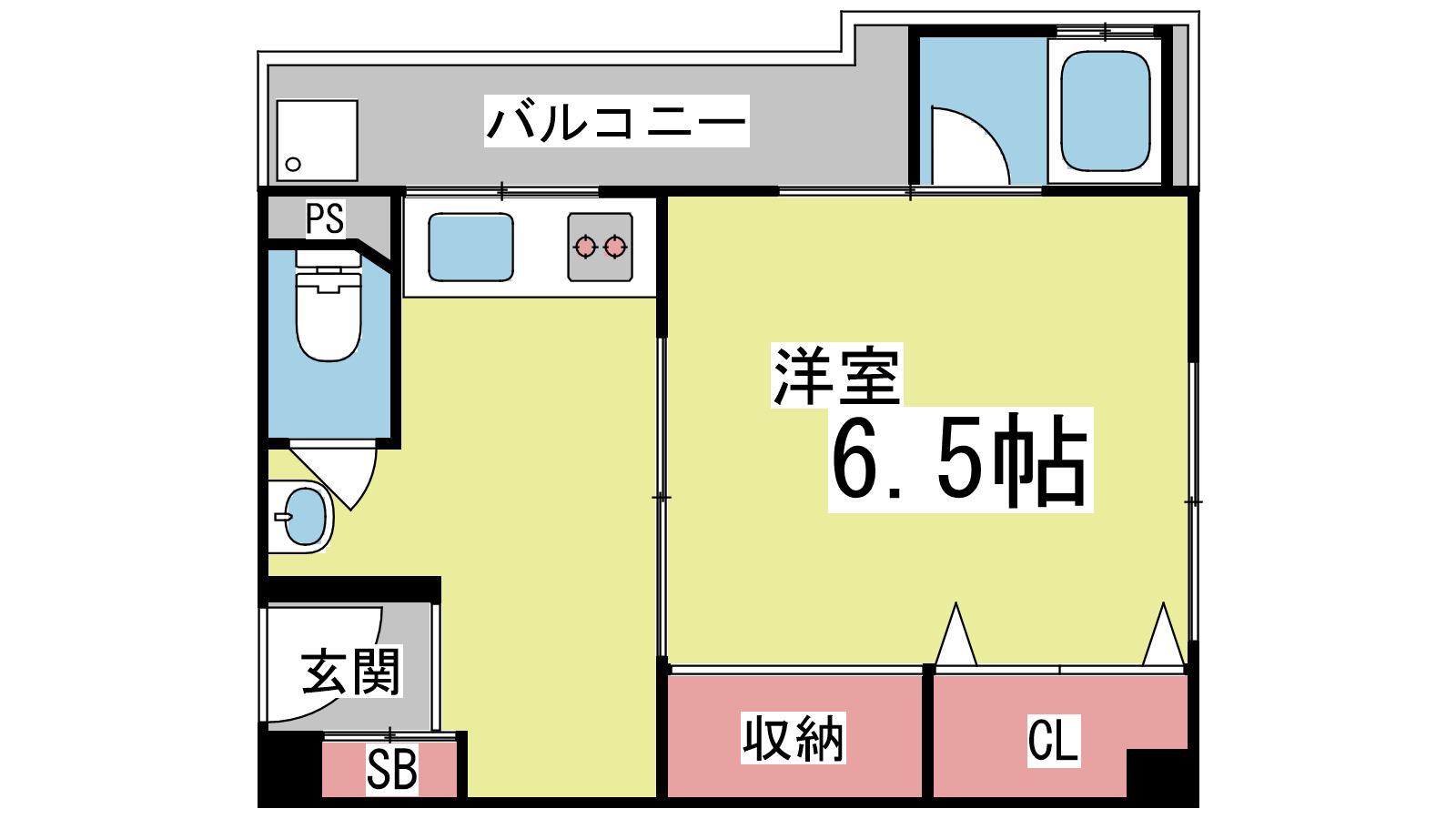 木戸マンション(1K/3階)の間取り写真