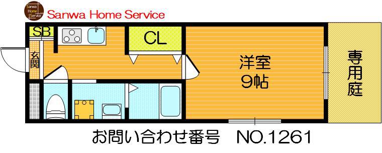 ウェルコート鶴見(1K/1階)の間取り写真
