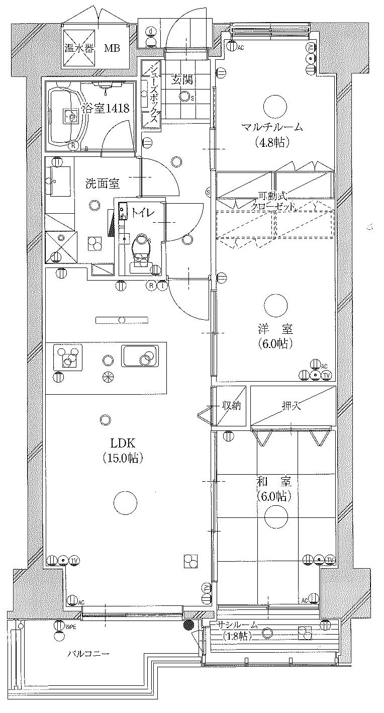 エリアス(2SLDK/9階)の間取り写真