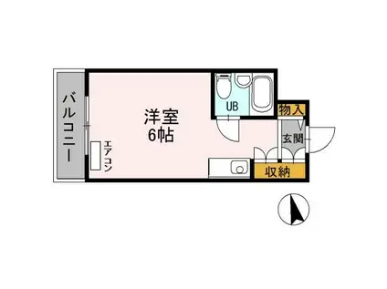 ロイヤルメゾン南武庫之荘(ワンルーム/4階)の間取り写真