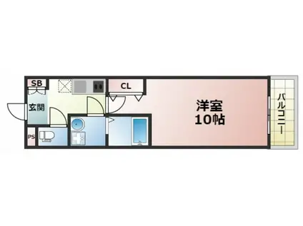CASA徳庵(1K/1階)の間取り写真