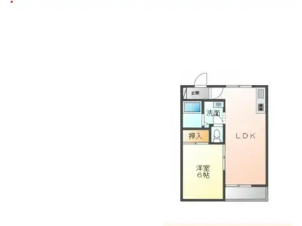 グリーンハイツナワタ(1LDK/2階)の間取り写真