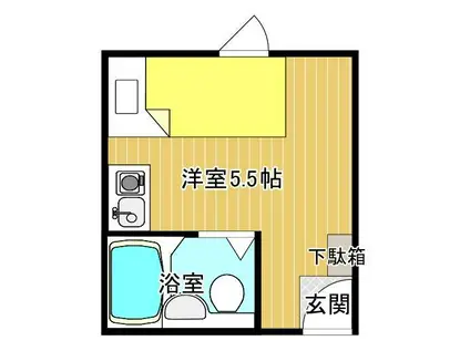 スカイマンション宇都(ワンルーム/6階)の間取り写真