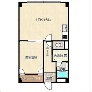 リヴェール杉並(1LDK/3階)の間取り写真