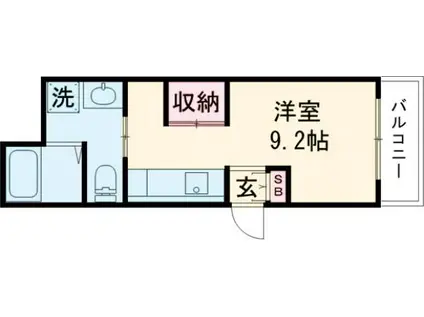 CHOU CHOU MAKINOHONMACHI(ワンルーム/3階)の間取り写真