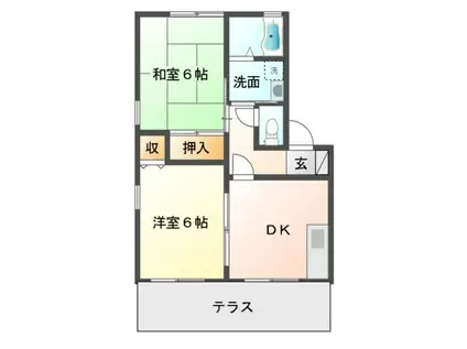 シャーメゾン・コモ(2DK/1階)の間取り写真