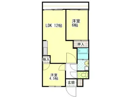 サンライズ清武(2LDK/2階)の間取り写真