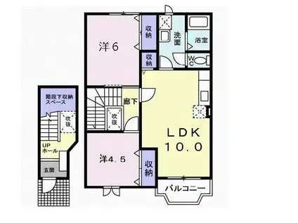 メゾンJERRY(2LDK/2階)の間取り写真
