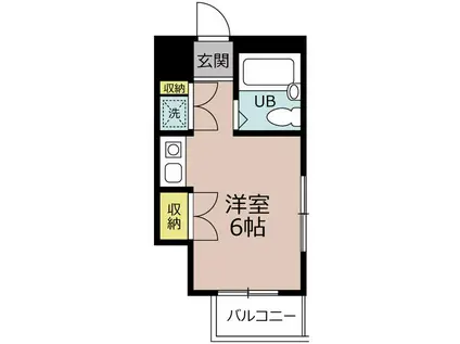 エクセランス新栄(ワンルーム/2階)の間取り写真
