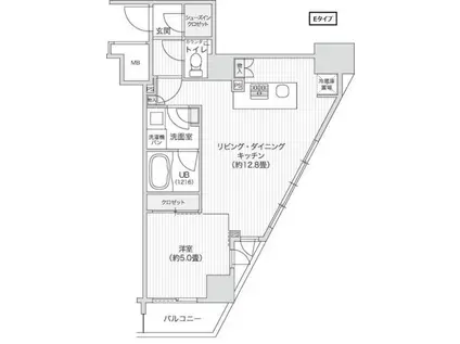 レジディア笹塚2(1LDK/9階)の間取り写真