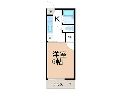 栄ハイツ(1K/2階)の間取り写真