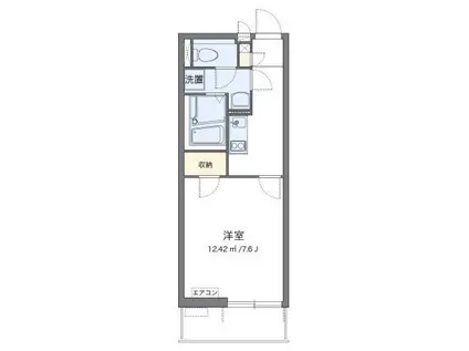 クレイノライズ日吉(1K/3階)の間取り写真