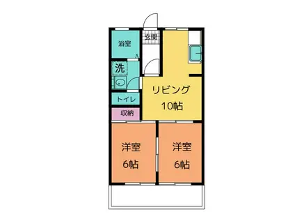 メゾンドジョイフル A(2LDK/1階)の間取り写真