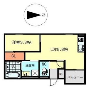 MARTORE(1LDK/2階)の間取り写真