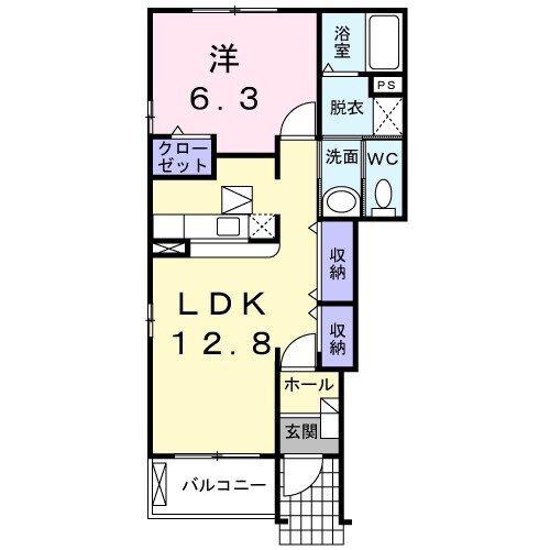 サンシャイン ラッキ-I(1LDK/1階)の間取り写真
