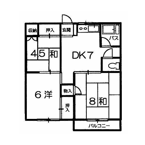 アーバンライフ(3DK/2階)の間取り写真
