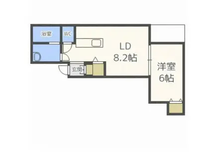 アレグリア(1LDK/2階)の間取り写真