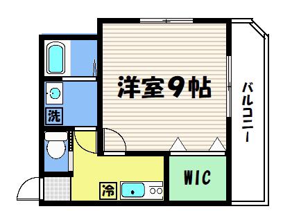 G・F二条城(1K/1階)の間取り写真