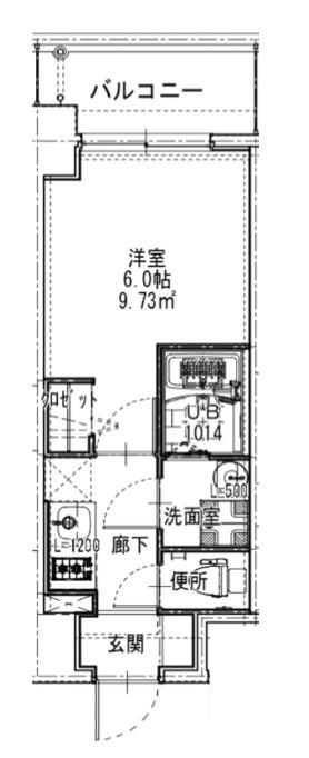 エスリードレジデンス梅田マークス(1K/5階)の間取り写真
