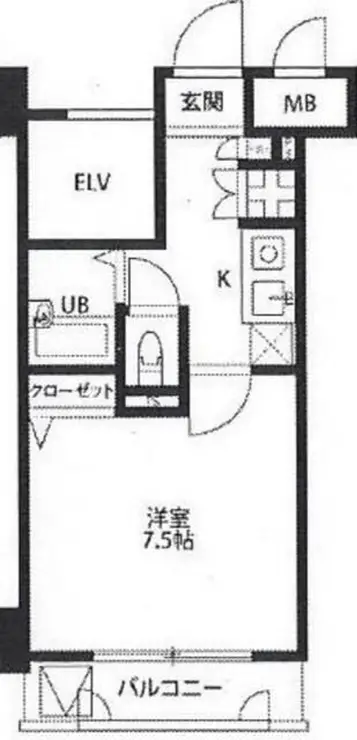 プレール日本橋弐番館 6階階 間取り