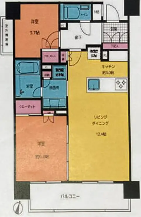 グローリオ田町 3階階 間取り
