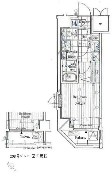 ガリシア品川 2階階 間取り