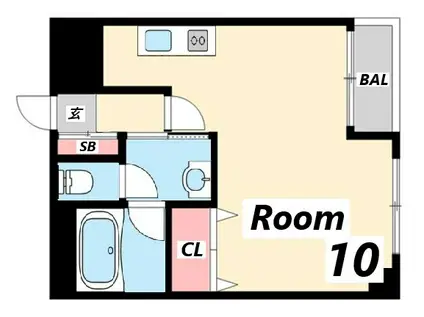 KEIマンション(1K/7階)の間取り写真