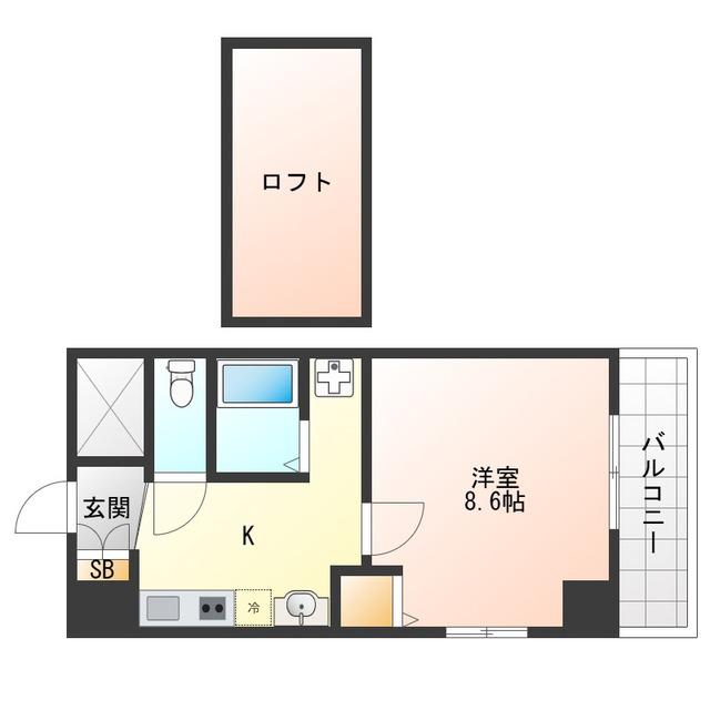 アルビオン 西梅田(1K/4階)の間取り写真