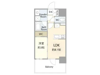 ネベル赤羽(1LDK/2階)の間取り写真