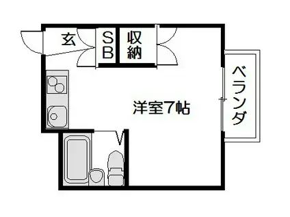マンション稲垣(ワンルーム/2階)の間取り写真