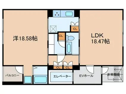 COMFY COLLECTION MINATO(1LDK/2階)の間取り写真