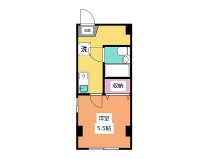 島田ビル(1K/3階)の間取り写真