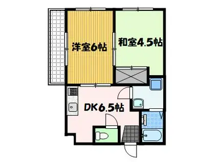 諏訪マンション(2DK/3階)の間取り写真