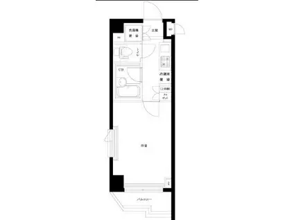 ルーブル武蔵小杉(1K/6階)の間取り写真