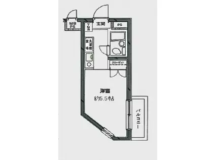 日神パレステージ代田橋(ワンルーム/3階)の間取り写真