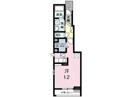 サニーレジデンス(ワンルーム/1階)の間取り写真