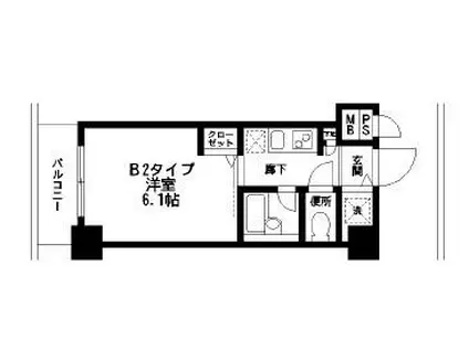 HF練馬レジデンス(1K/8階)の間取り写真