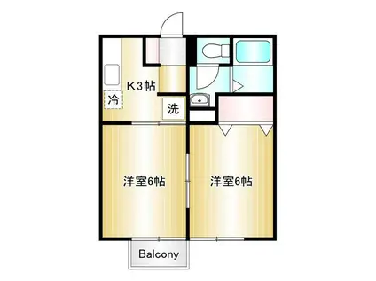 セジュールエスト(2K/1階)の間取り写真